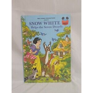 Walt Disney Snow White Helps the Seven Dwarfs Vintage 1980 Book Club Edition